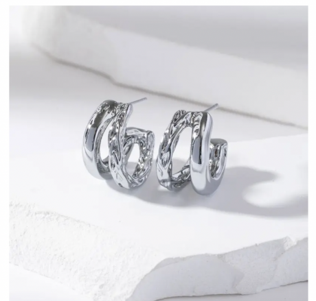 Boucles Harper argentées