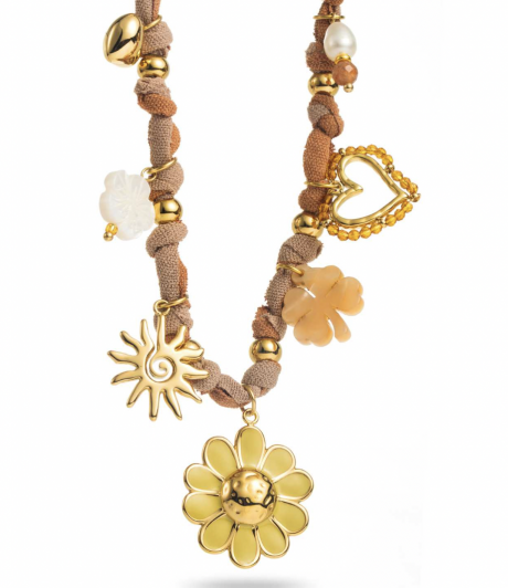 Collier Piana beige